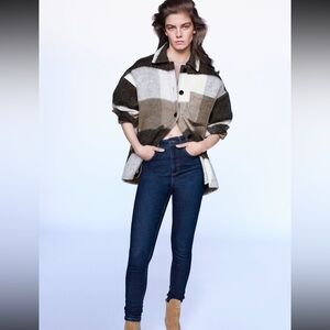 Zara Fringed Plaid Overshirt